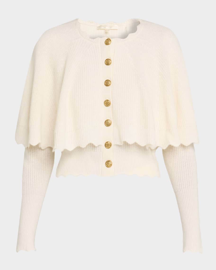 LoveShackFancy Daelyn Cashmere Cape Cardigan | Neiman Marcus