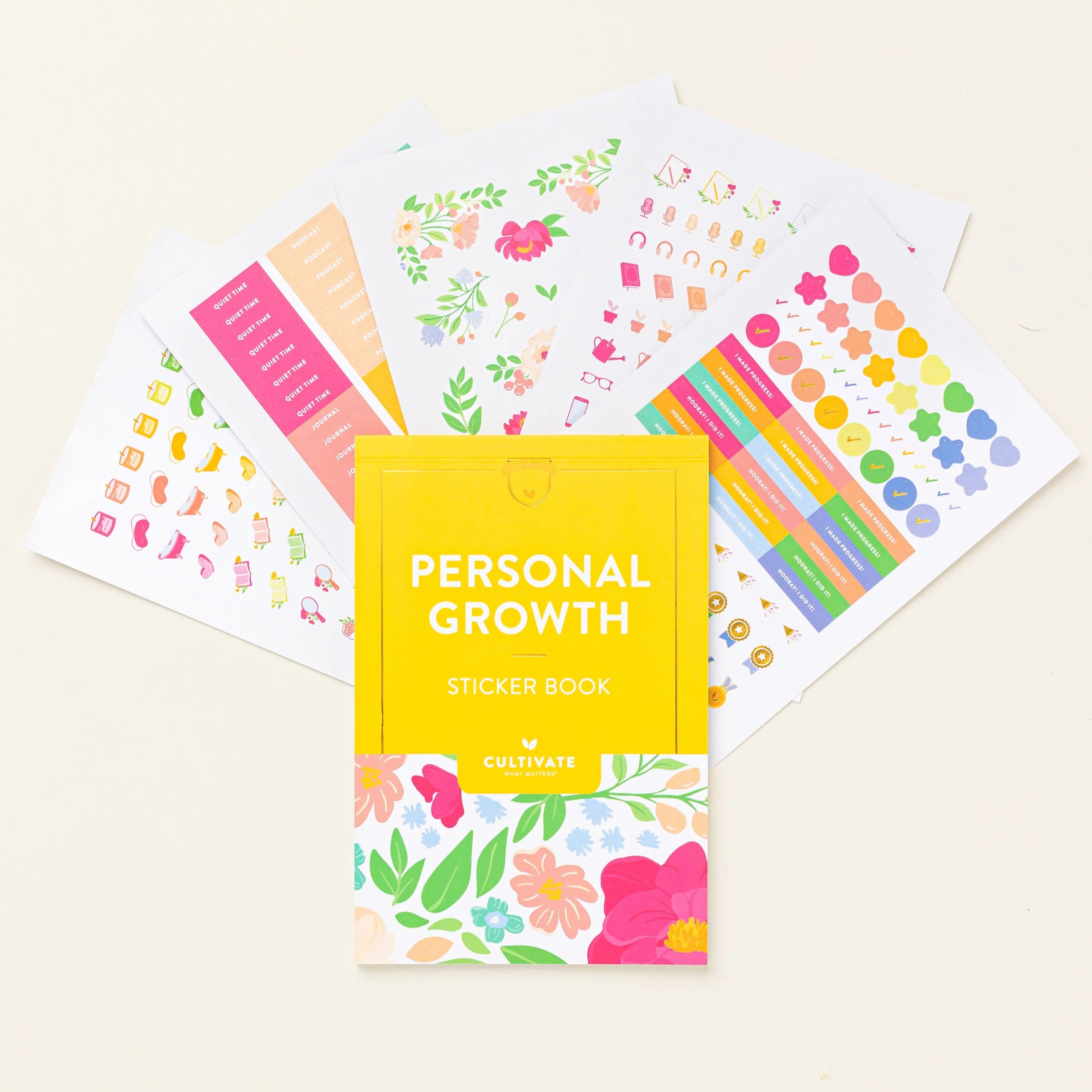 Personal Growth Sticker Book | Cultivate What Matters