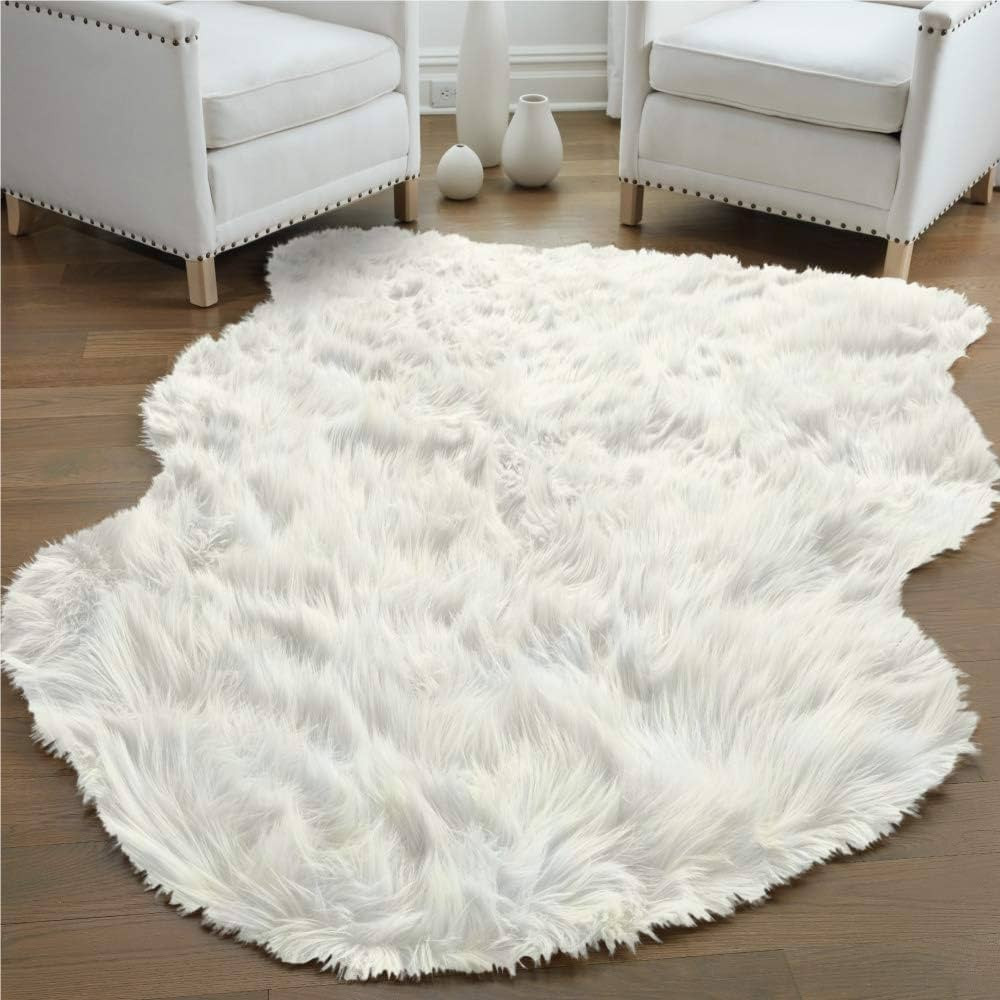 Gorilla Grip Thick Fluffy Faux Fur Washable Rug, Shag Carpet Rugs for Nursery Room, Bedroom, Luxu... | Amazon (US)