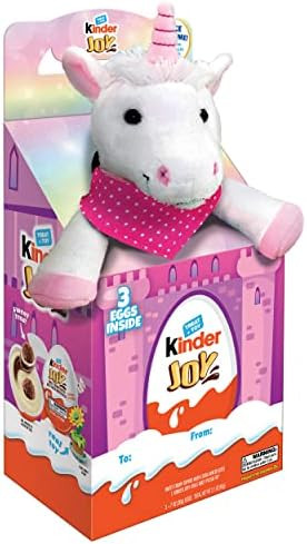 Kinder Joy Plush Magical Unicorn with Three Kinder Joy Eggs with Toy and Treat Inside | Amazon (US)
