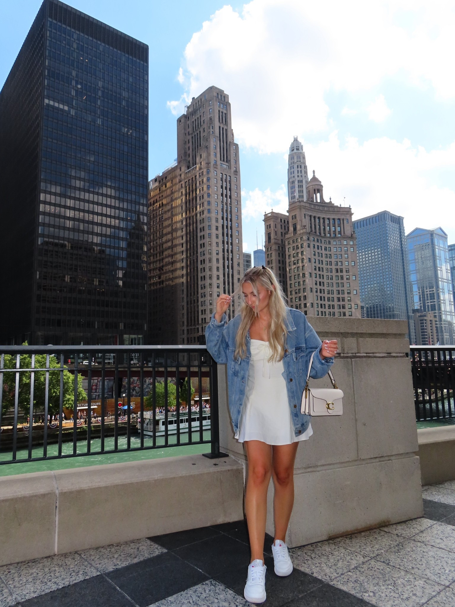 Bachelorette outfit, denim jacket outfit, white dress outfit, farmers market, denim day, Chicago outfit, summer outfit, spring outfit, bachelorette party, bachelorette trip 

#LTKWedding