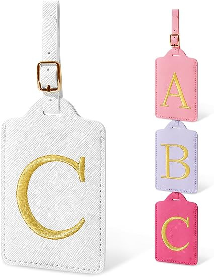 Initial Luggage Tags for Suitcases, Cute Embroidered Letter Luggage Bag Suitcase Identifier Name ... | Amazon (US)
