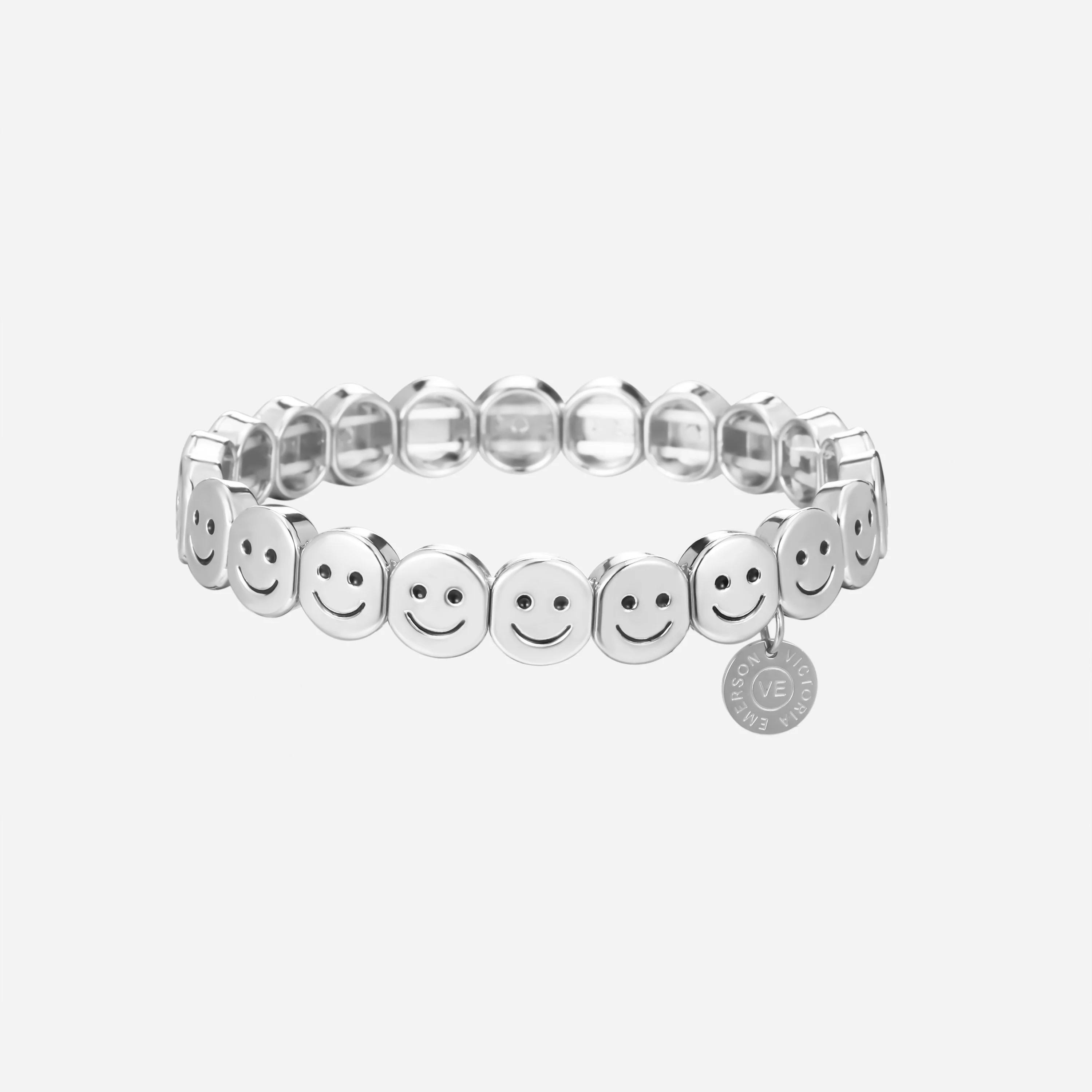 Silver Happy Face Bracelet | Victoria Emerson