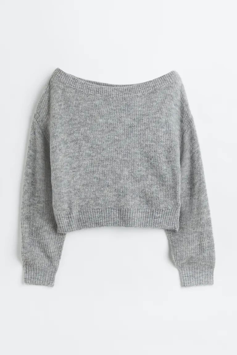 Off-the-shoulder Rib-knit Sweater | H&M (US + CA)