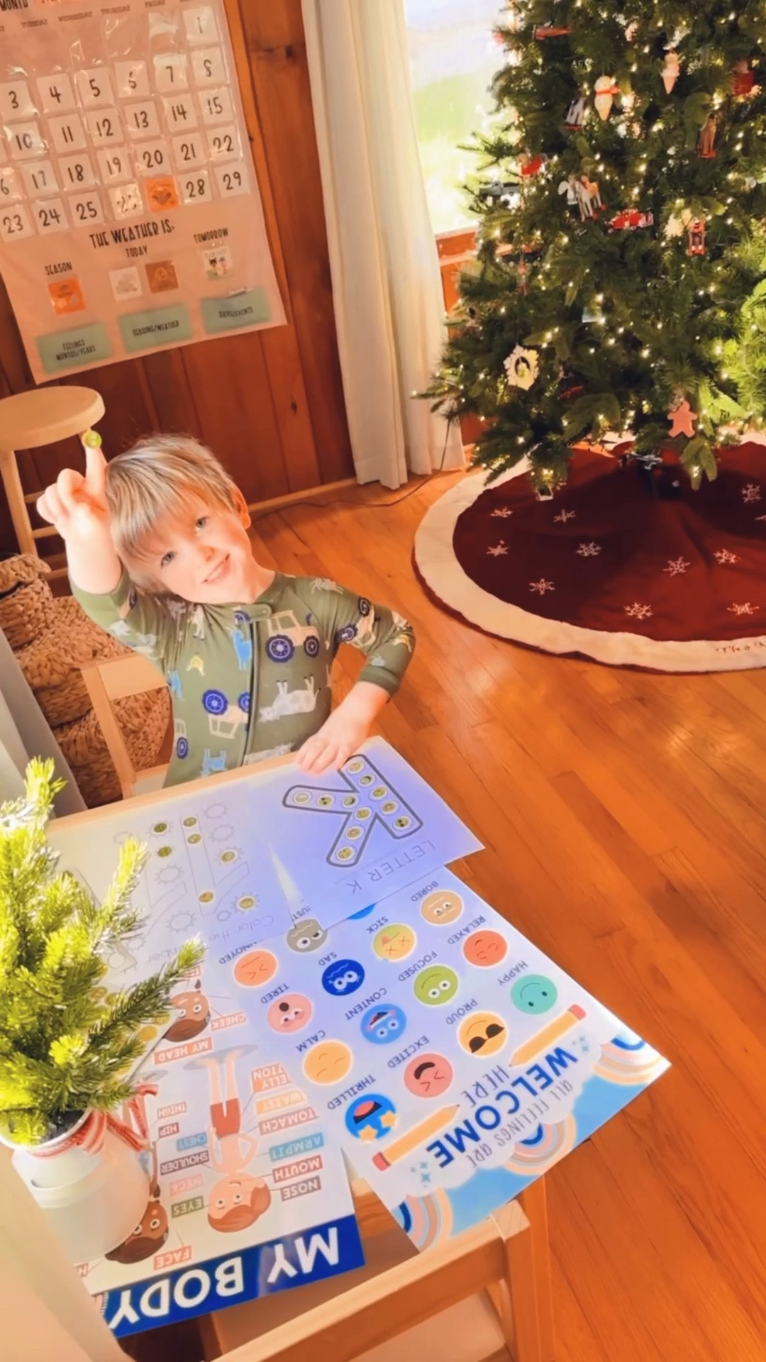 It’s been such a sweet little start to the new “homeschool preschool” week around here!! 🍎🫶🏽🥰 We are starting a new “body and emotions” unit this week with our “Magic of Childhood” curriculum 📖 by @clairemariahmurray (love!!!) and focusing on letter “K” and number 11!! 🫶🏽✨ Morning devotional ✝️, tangram puzzles 🧩, playdough fun 🤩, emoji stickers play 😍, popsicle stick letter and number building 🤗, sand tray writing ✍🏼, and so much more!! 💫 

#LTKKids #LTKFamily #LTKdayinmylife