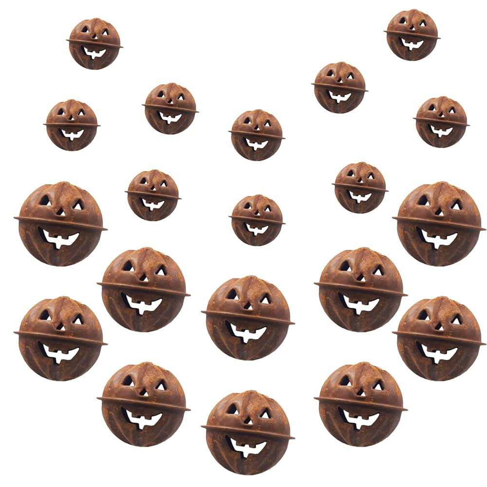 Summerween Rusty Metal Rustic Pumpkin Jack o Lantern Jingle Bells Ornaments for Halloween, Fall, ... | Amazon (US)