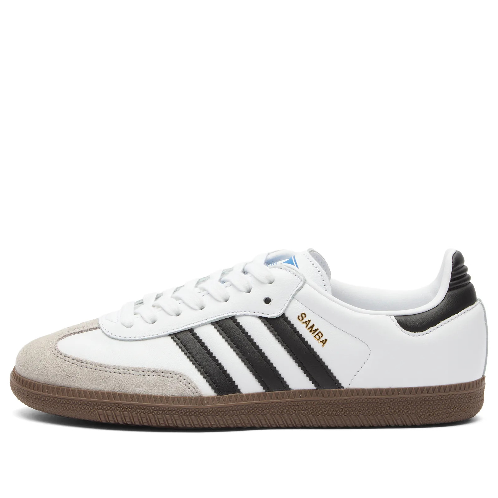 Adidas Samba OG Sneakers in White/Core Black, Size UK 3 | END. Clothing