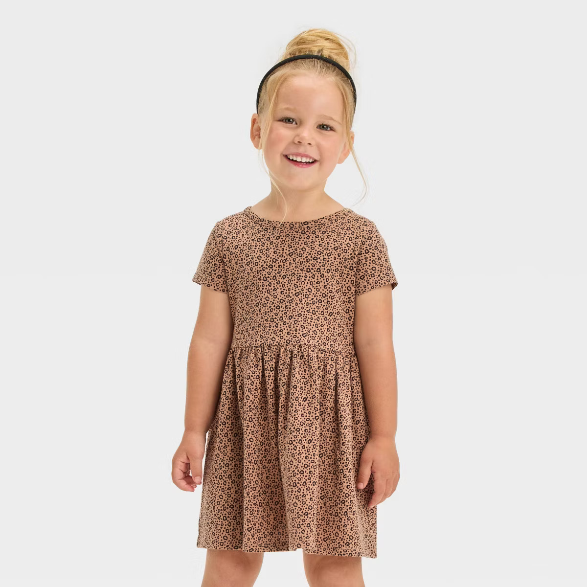 Toddler Girls' Printed Short Sleeve Dress - Cat & Jack™ | Target