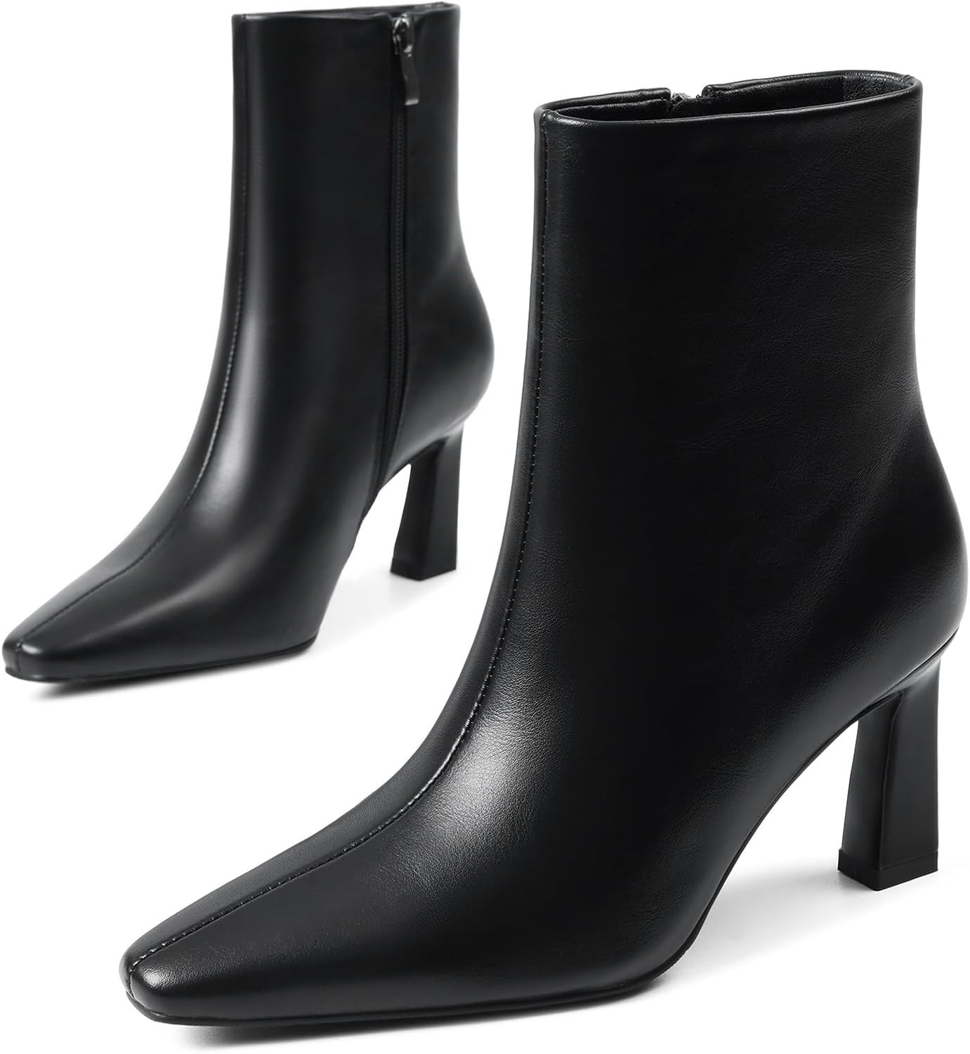 Women's Kitten Heel Ankle Boots with Side Zipper | Amazon (US)