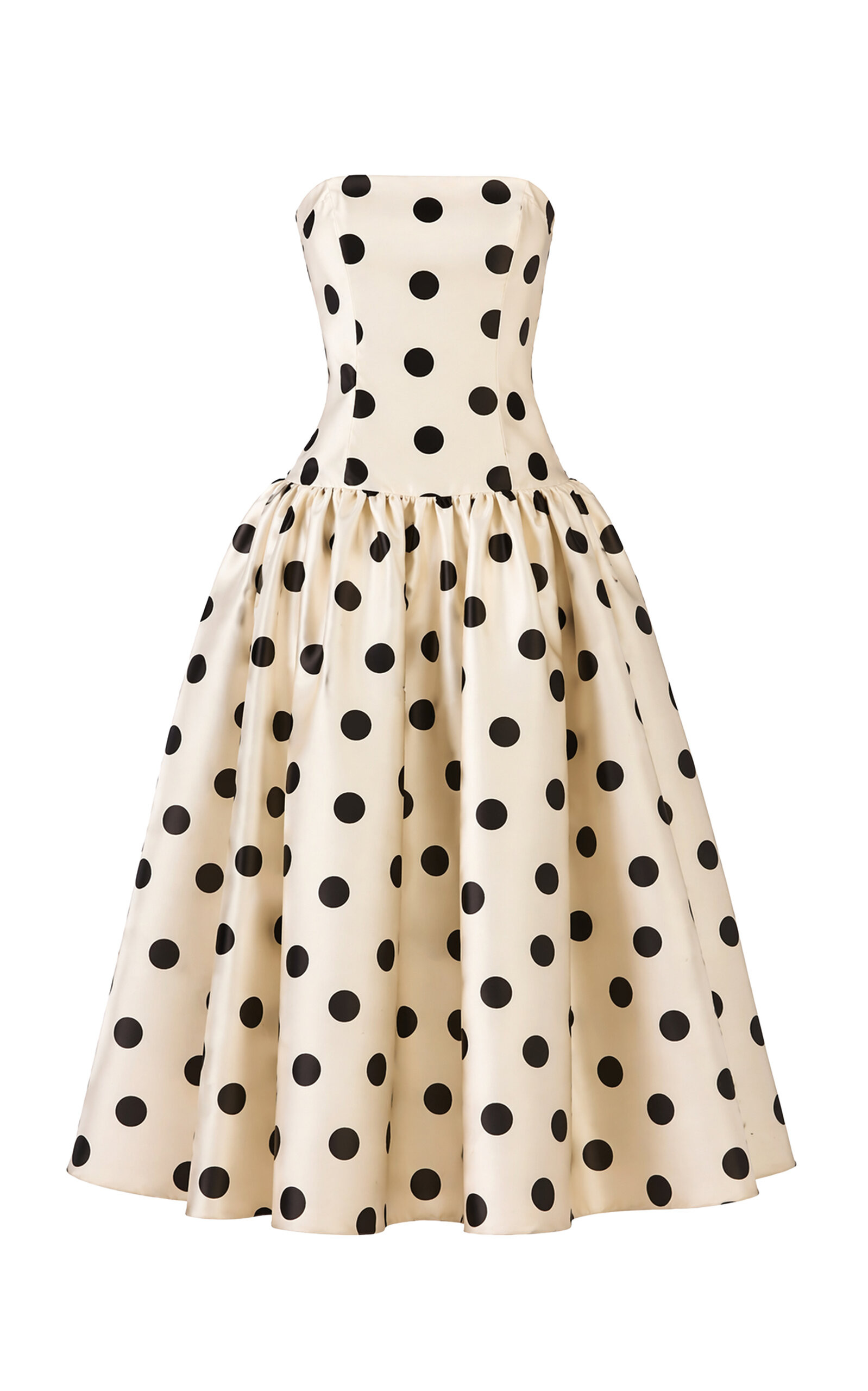 The New Arrivals Ilkyaz Ozel Leyla Polka-Dot Satin Maxi Dress - Moda Operandi | Moda Operandi (Global)
