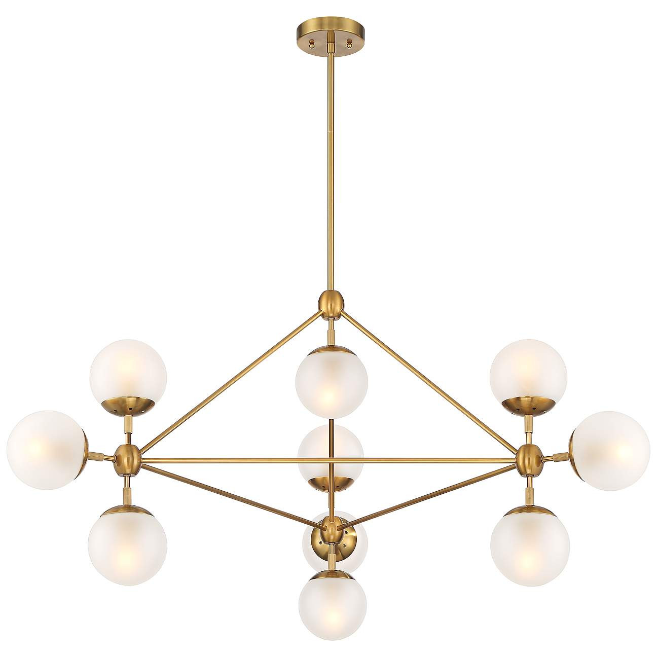 Possini Euro Gable 40 1/2" Wide Soft Gold Modern 10-Light Chandelier | Lamps Plus