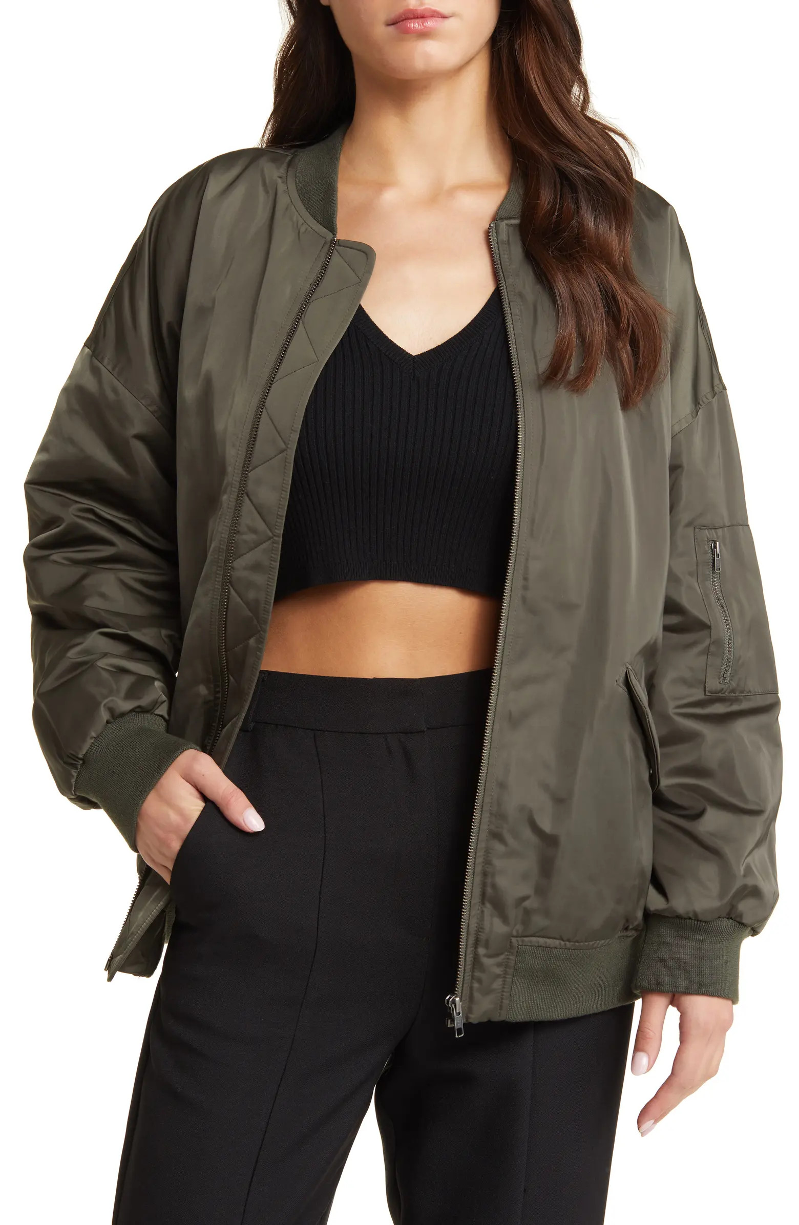 Oversize Bomber Jacket | Nordstrom