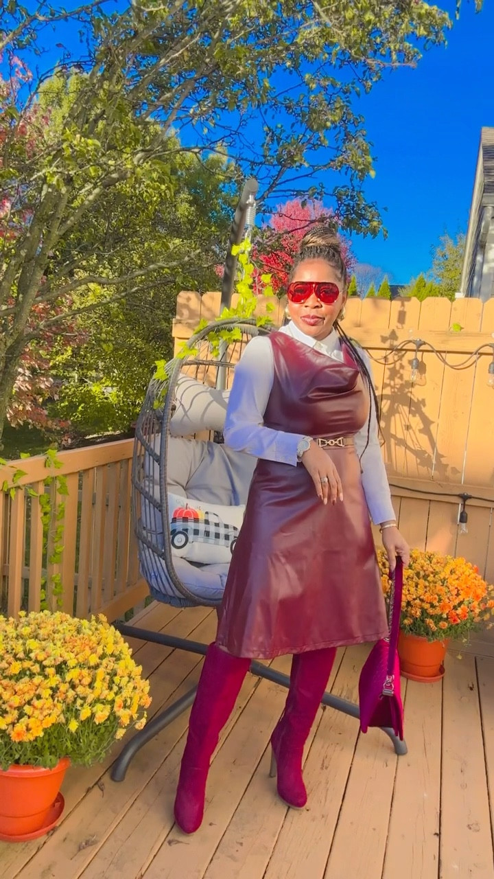 Burgundy and white vibes!🍂🍁❤️🤍❤️