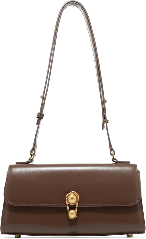 Small Purse Leather Bags For Women: Black Shoulder Handbags Crossbody Bag - Chic Everyday Adjusta... | Amazon (US)