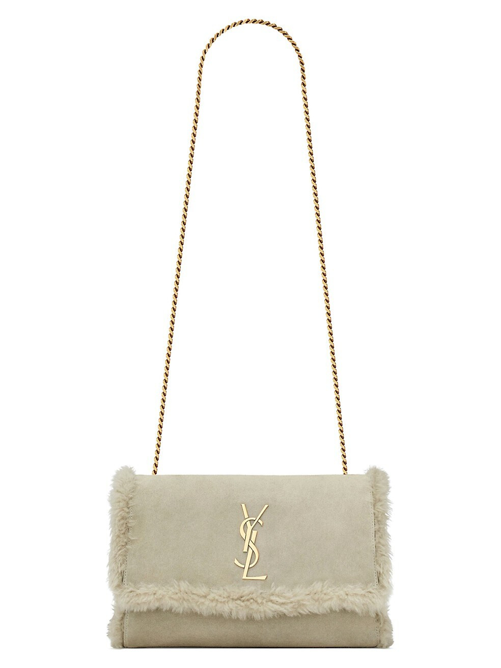 Kate Medium Supple/Reversible Chain Bag In Suede And Shearling | Saks Fifth Avenue