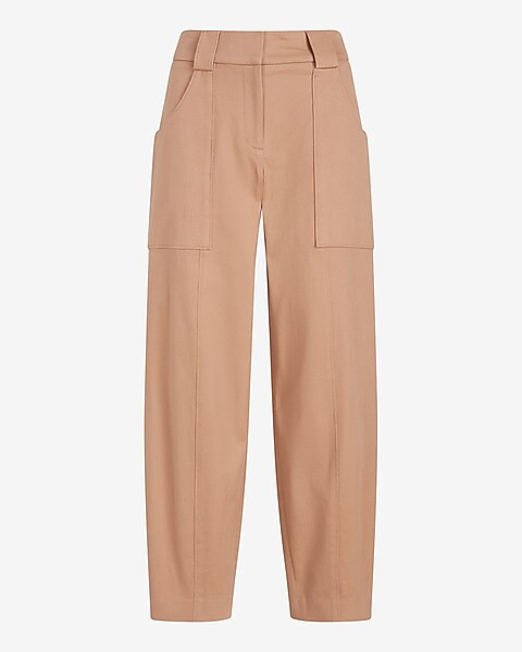 Super High Waisted Cropped Utility Trouser Pant | Express