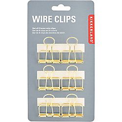 Gold Wire Clips - Set of 6 | Paper Source