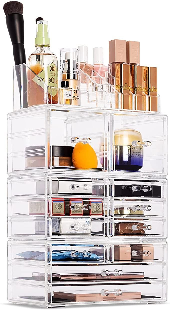 Sorbus Cosmetic Makeup and Jewelry Storage Case Tower Display Organizer - Spacious Design - Great... | Amazon (US)
