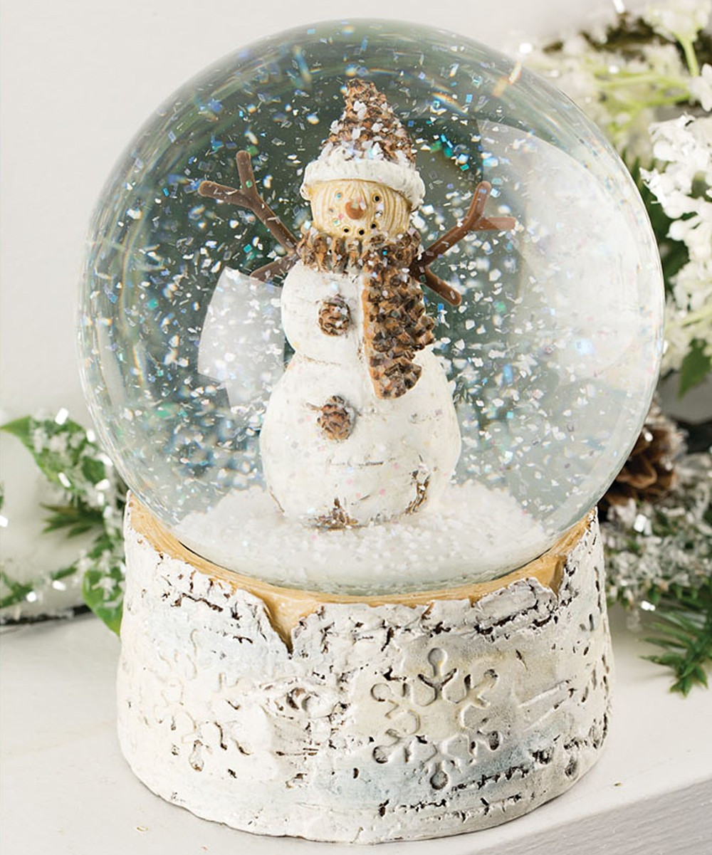 Sullivans Decor Snowglobes White - Birch Snowman Snow Globe | Zulily