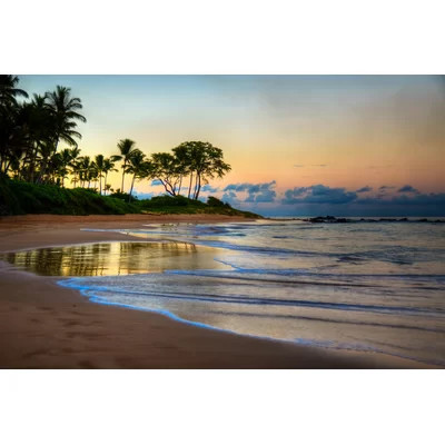 Keawakapu Beach Maui Sunrise Hawaiian Islands by Kelly Wade Photographic Print on Wrapped Canvas | Wayfair North America