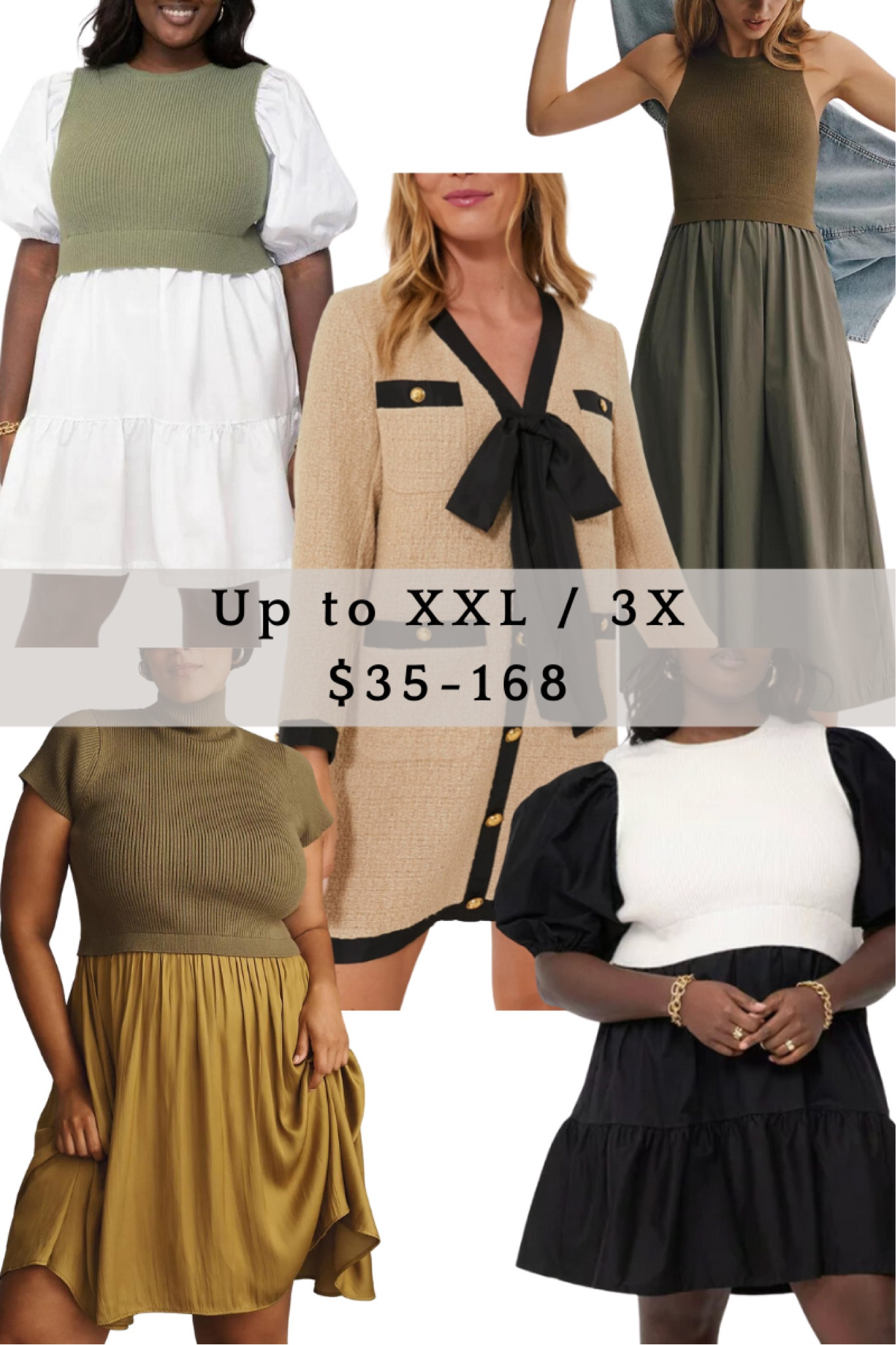 Mixed media dresses available in plus sizes. Loving the combination of different textiles mixed with sweater fabrics for fall. These dresses are all perfect for fall events, date night, work, and more. Affordable price point and extended sizes. 

Tuckernuck, anthropology, Walmart fashion, mom style, fall fashion, classic, preppy, affordable, sweater dress #plussize #extendedsizes #falldresses #tuckernuck #Walmart 

#LTKSeasonal #LTKplussize #LTKfindsunder100