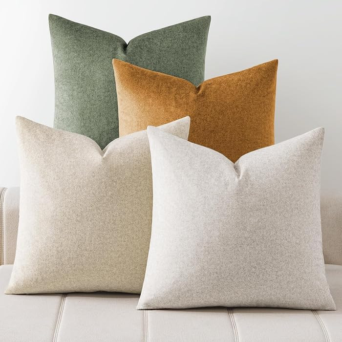 Waterproof Throw Pillow Covers Set of 4,18x18 Inch Outdoor Stain Resistant Pet Friendly Pillowcas... | Amazon (US)