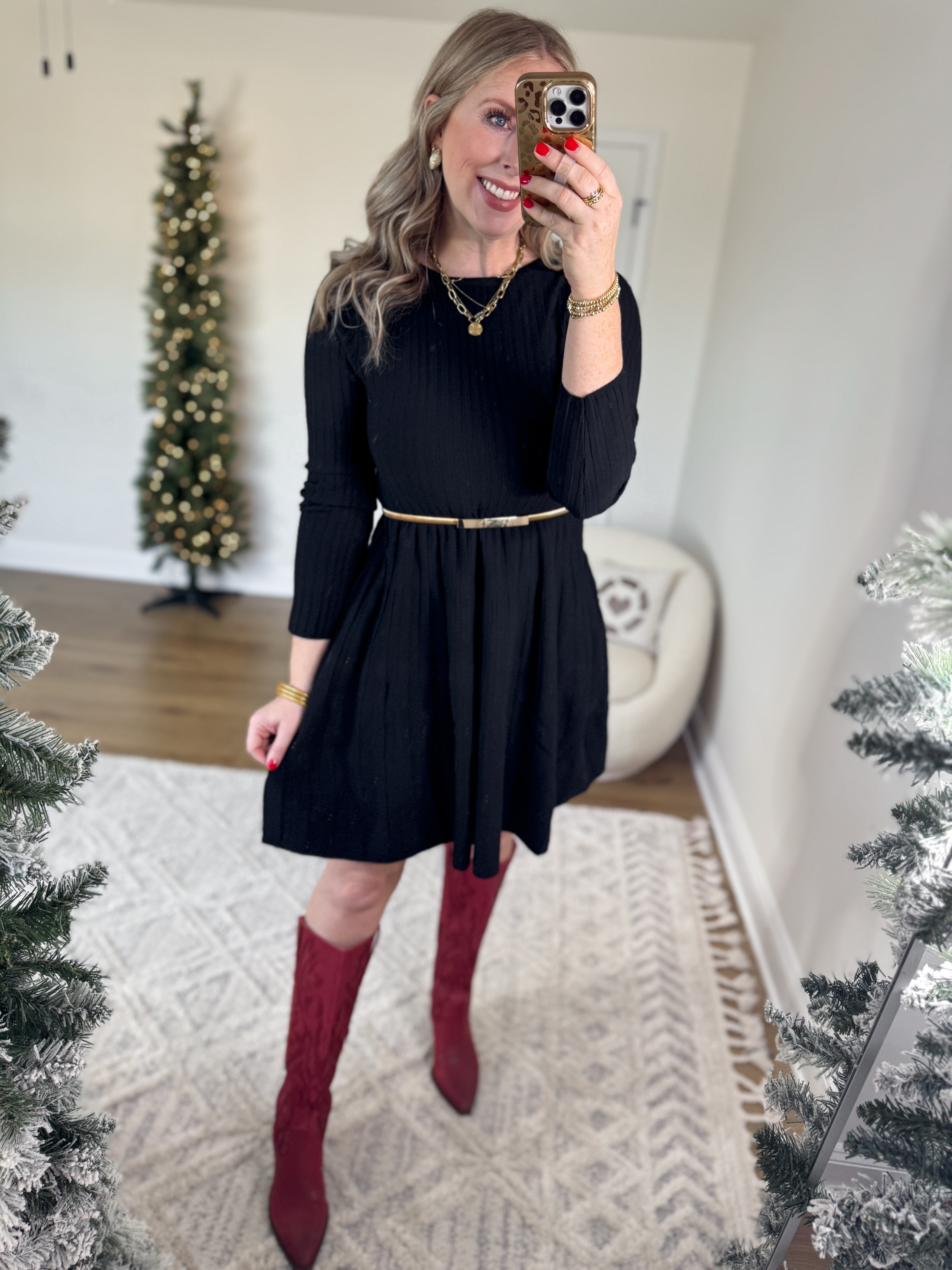 Weekend Walmart Wins try on
Black sweater dress- medium 
Red cowboy boots 


#LTKSeasonal #LTKFindsUnder50 #LTKStyleTip