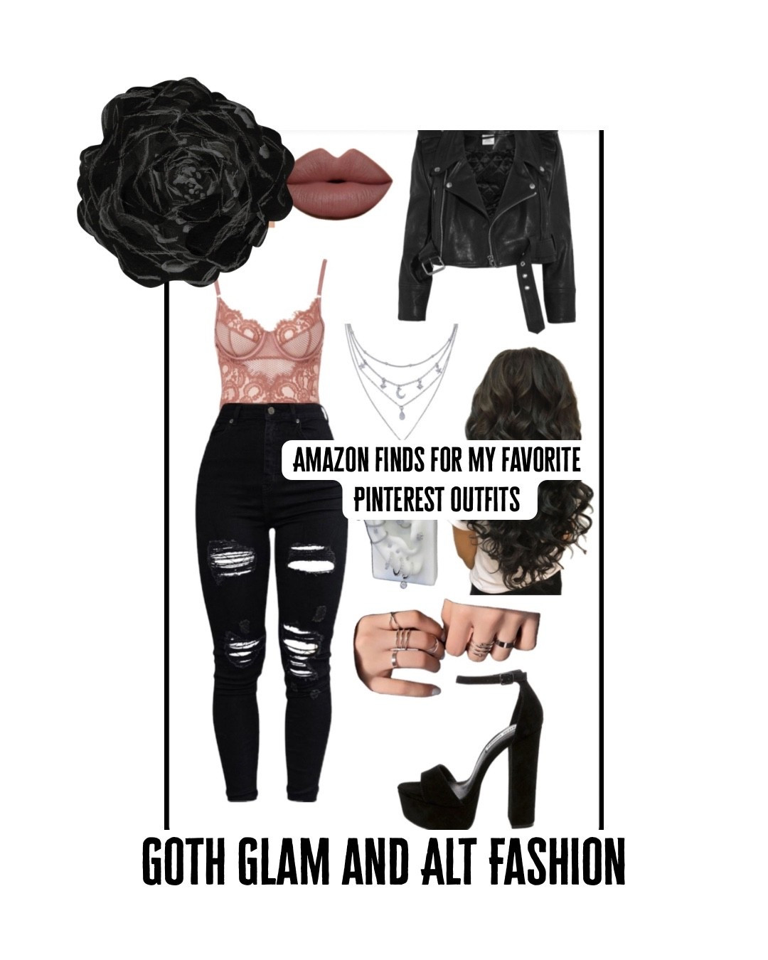 Alt and goth glam fashion. Now I would personally take an outfit like this to the next level by adding my own studs to the handbag, shoes and even leather jacket. You could also add chains. I get them in bulk on Amazon so I always have them on hand. 

#LTKSummerEdit #LTKSeasonal