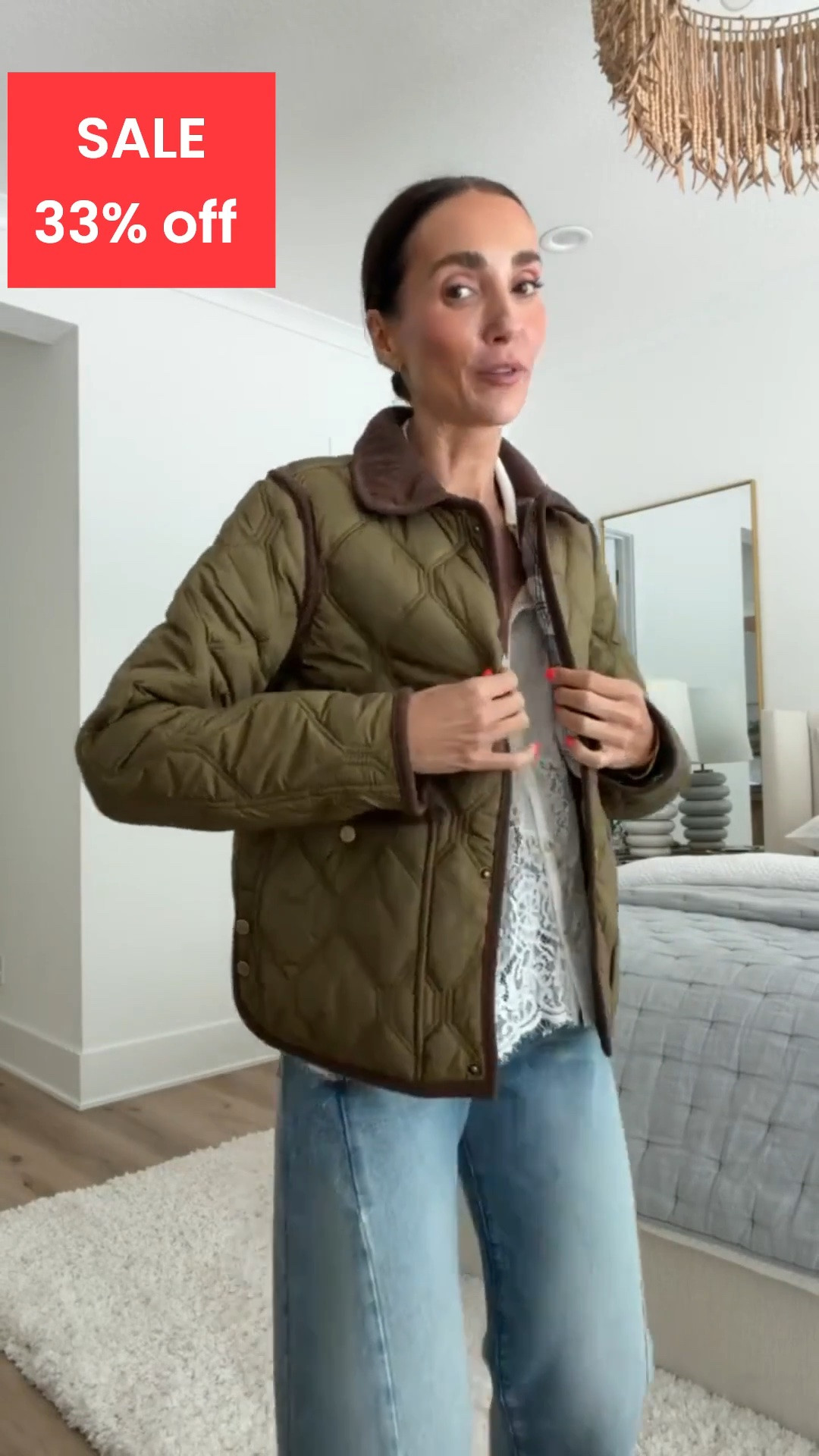 Quilted barn jacket on sale.

#LTKOver40 #LTKSaleAlert
