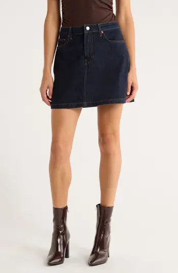 Reformation Rue High Waist Denim Miniskirt | Nordstrom | Nordstrom
