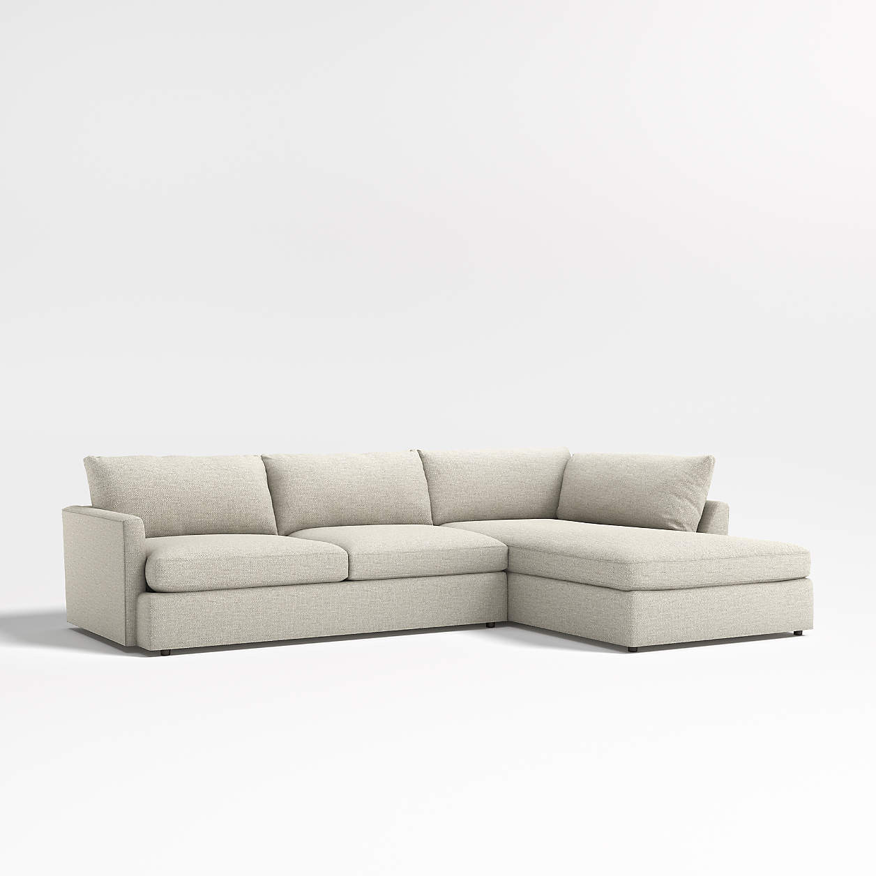 Lounge Deep 2-Piece Right-Arm Extra Wide Chaise Sectional Sofa + Reviews | Crate & Barrel | Crate & Barrel