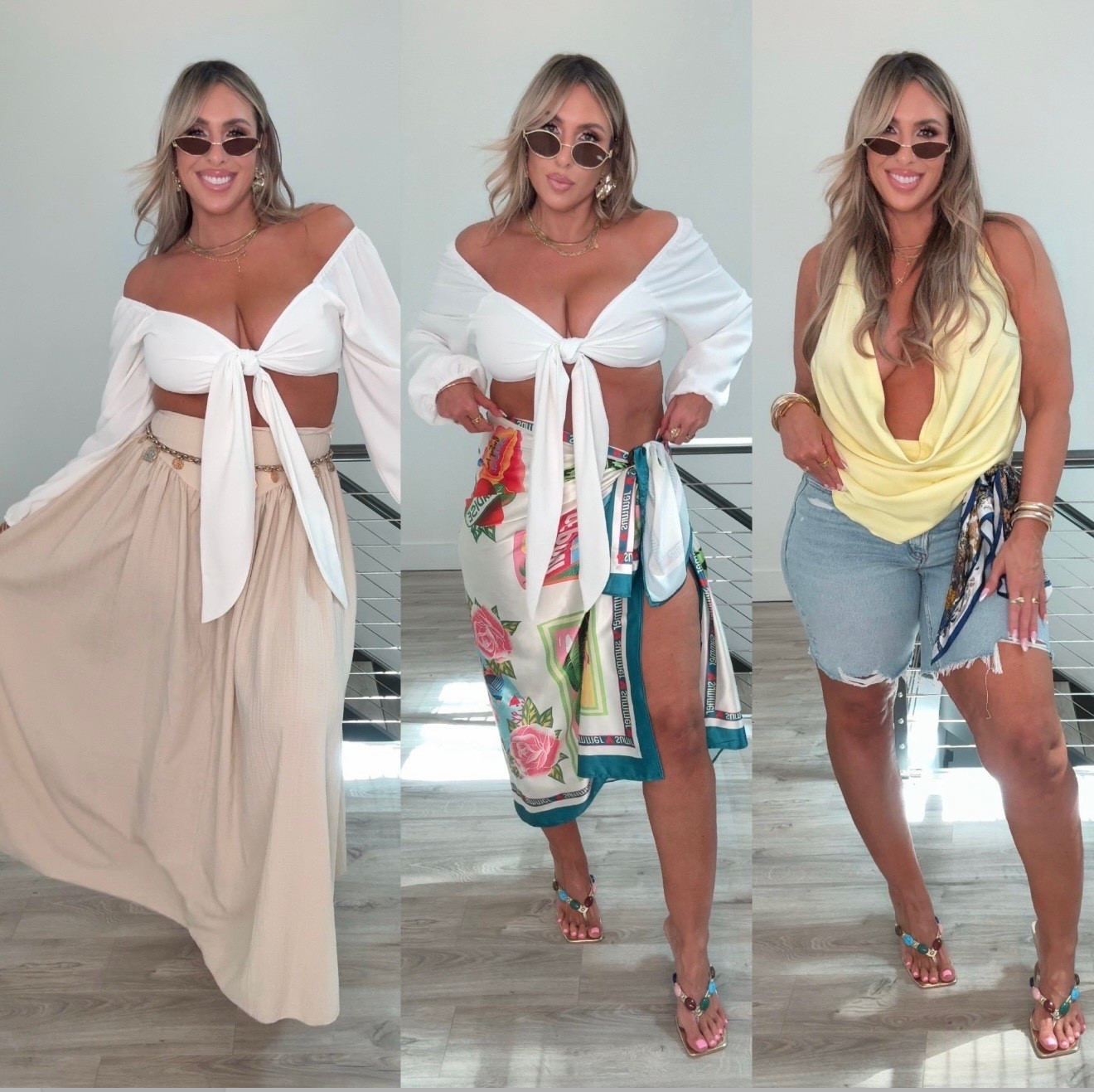 Festival / Vacation outfits

beige maxi skirt size L
long sleeve white top (old amazon linked similar) 
yellow top L
scarf wrap (one size fits all) 
madewell denim shorts size 31
shoes from shein (super comfortable) 
also found them on Amazon cannot confirm the quality  is the same 



#LTKFindsUnder100 #LTKStyleTip #LTKMidsize

#LTKFestival #LTKOver40
