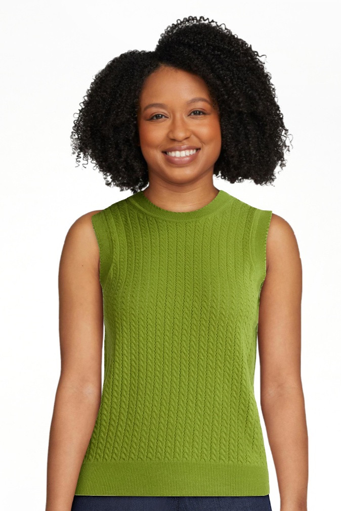 Free Assembly Women's Cozy Yarn Cable Sweater Shell, Sizes XS-XXL | Walmart (US)