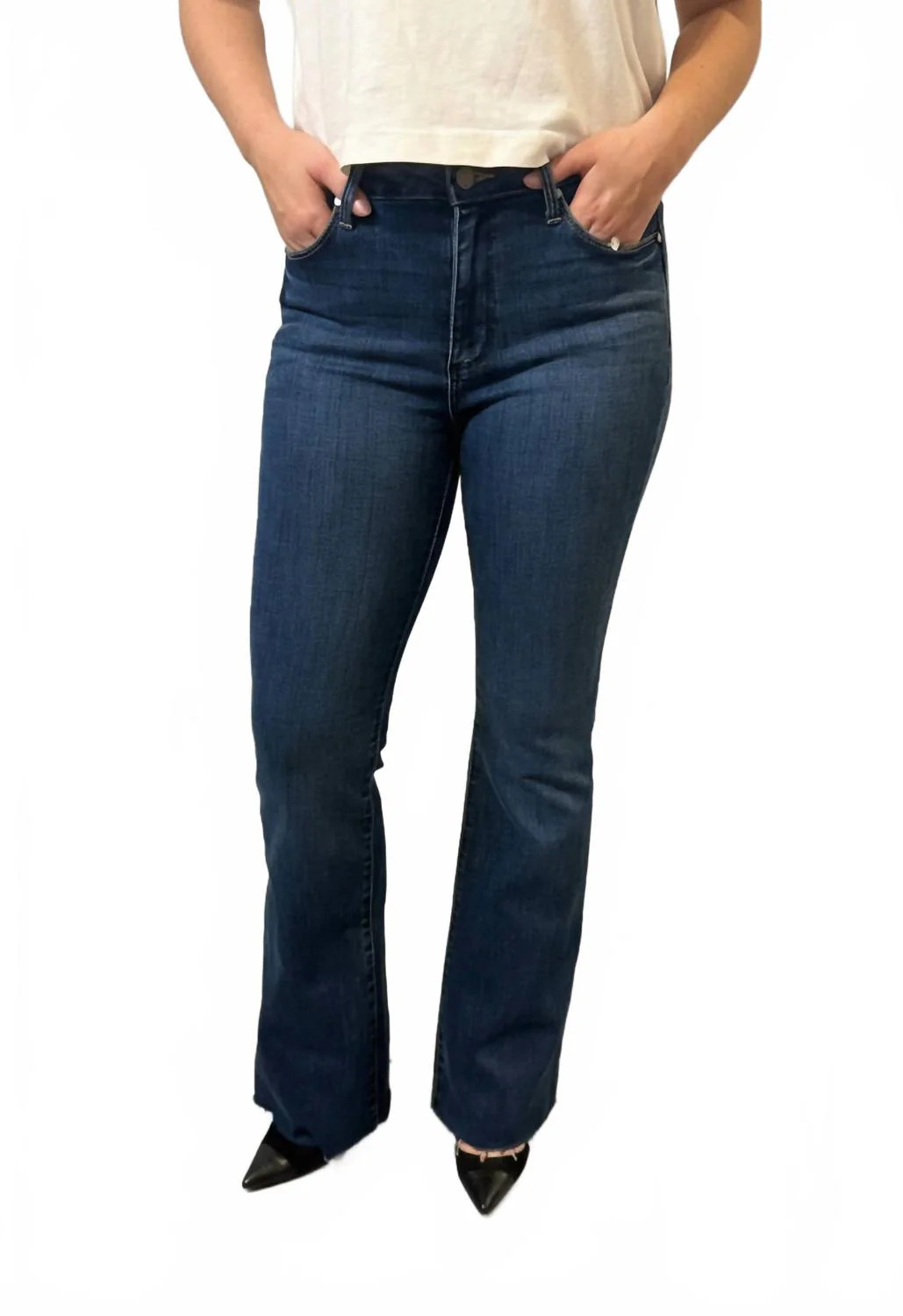 Fall Flare Jeans In Dark Blue Wash | Shop Simon