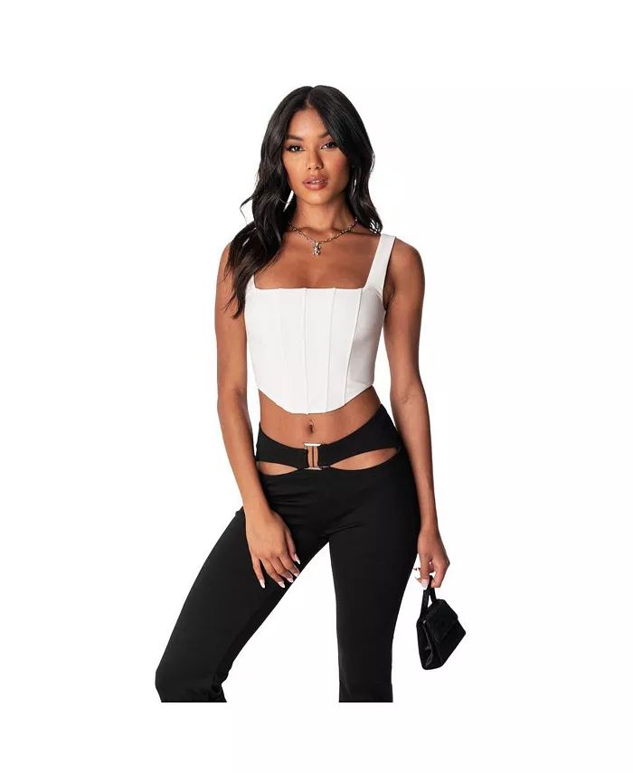 Edikted Women's Square Neckline Corset Top With Boning - Macy's | Macys (US)