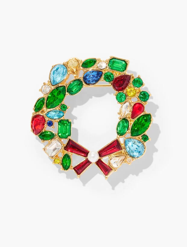 Holiday Wreath Brooch | Talbots