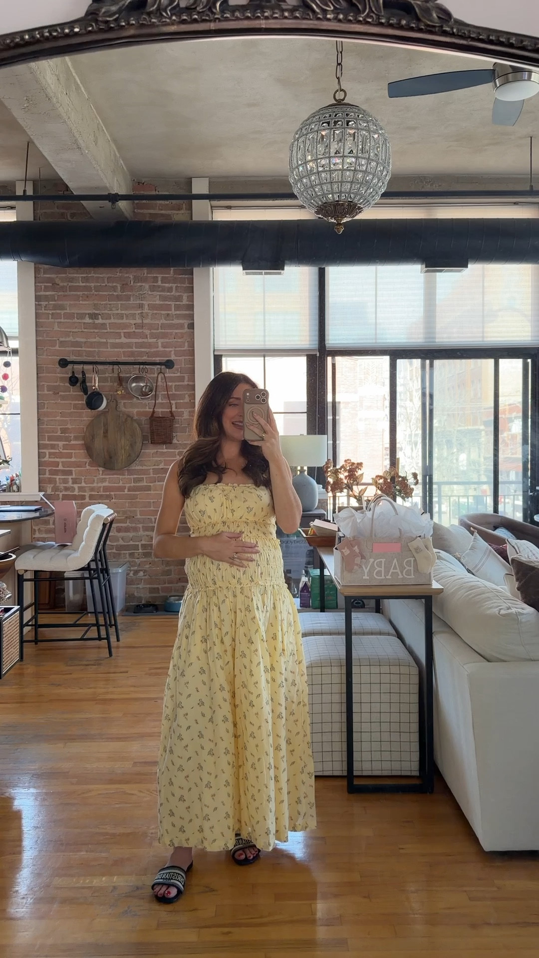 Abercrombie bra free dress- sized up to a small at 38 weeks pregnant! Smocked detail works with a bump. 

#LTKspringtrends #LTKootd #LTKBump