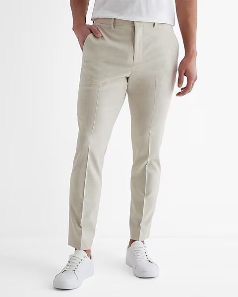 Extra Slim Light Khaki Slub Suit Pant | Express