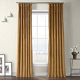 HPD Half Price Drapes VPYC Heritage Plush Velvet Curtain (1 Panel), 50 X 96, Spiced Rum | Amazon (US)
