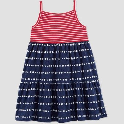 Toddler Girls' Stars and Stripes Dress - Just One You® made by carter's Blue/Red | Target