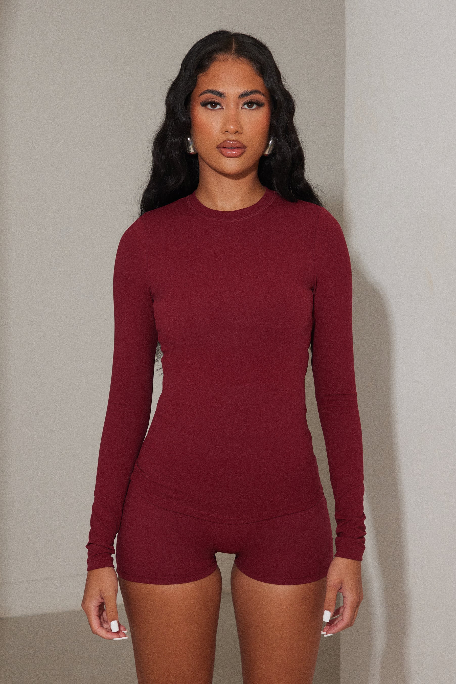 The Sculpt Shorts - Wine | Mars The Label