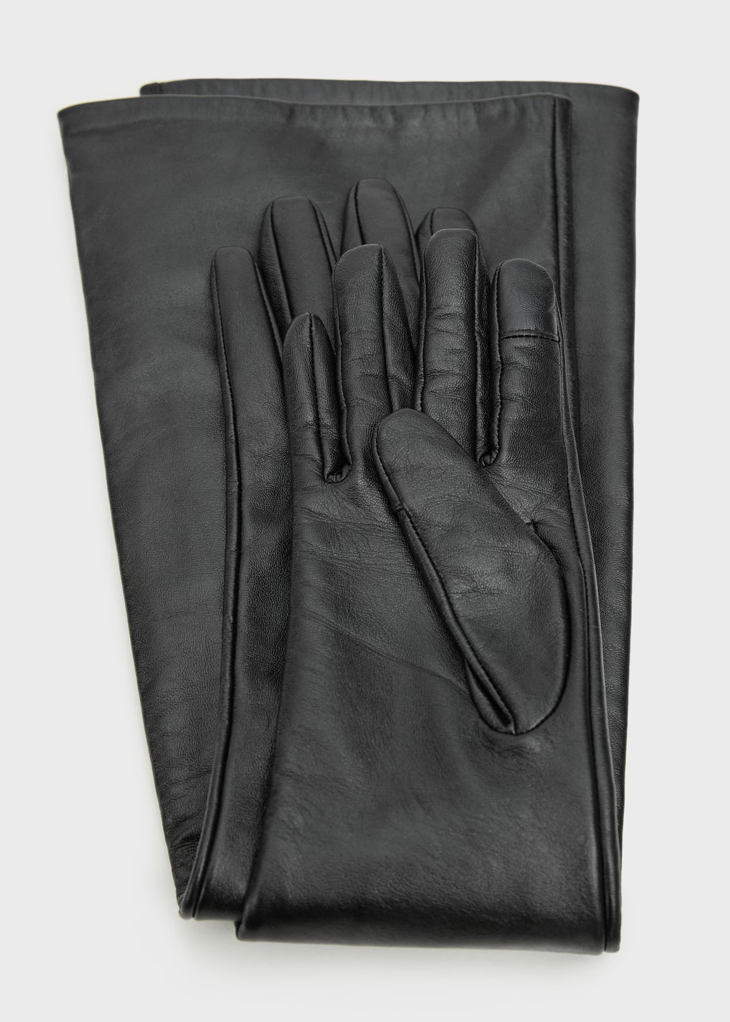 Leather long gloves | MANGO (US)