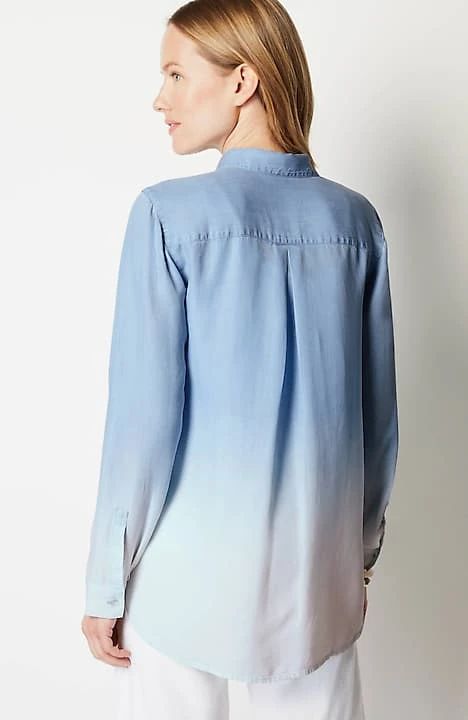 Indigo Dip-Dyed Shirttail Tunic | J. Jill