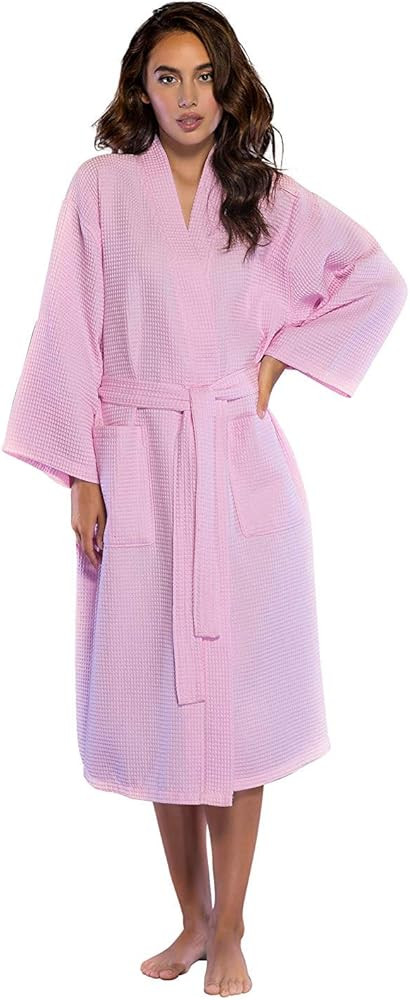 Personalized Embroidered and Monogrammed Bathrobes for Women | Lightweight Long Waffle Kimono Uni... | Amazon (US)