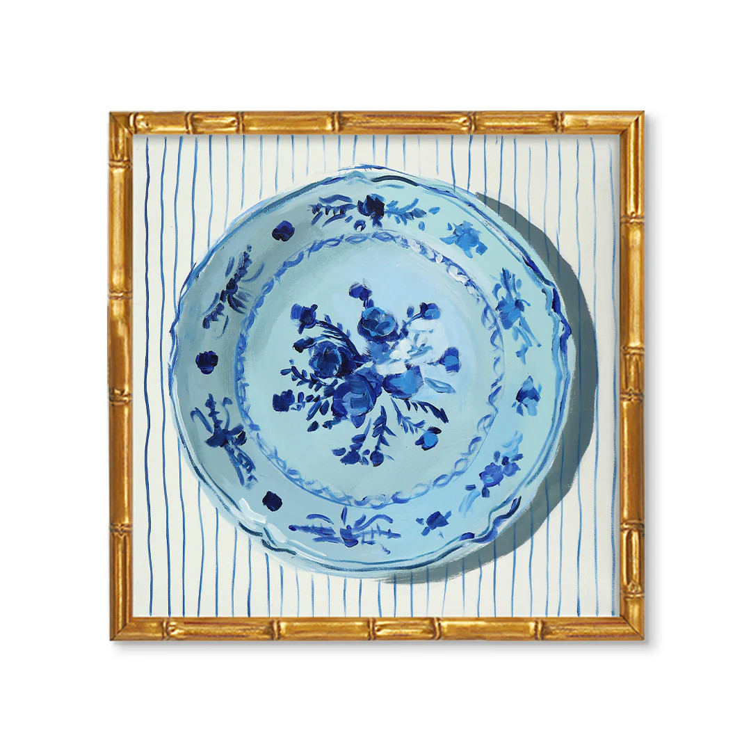 Decorative Plate Art Print No. 3 | Jenny Westenhofer Vintage Plate Wall Art | Urban Garden Prints