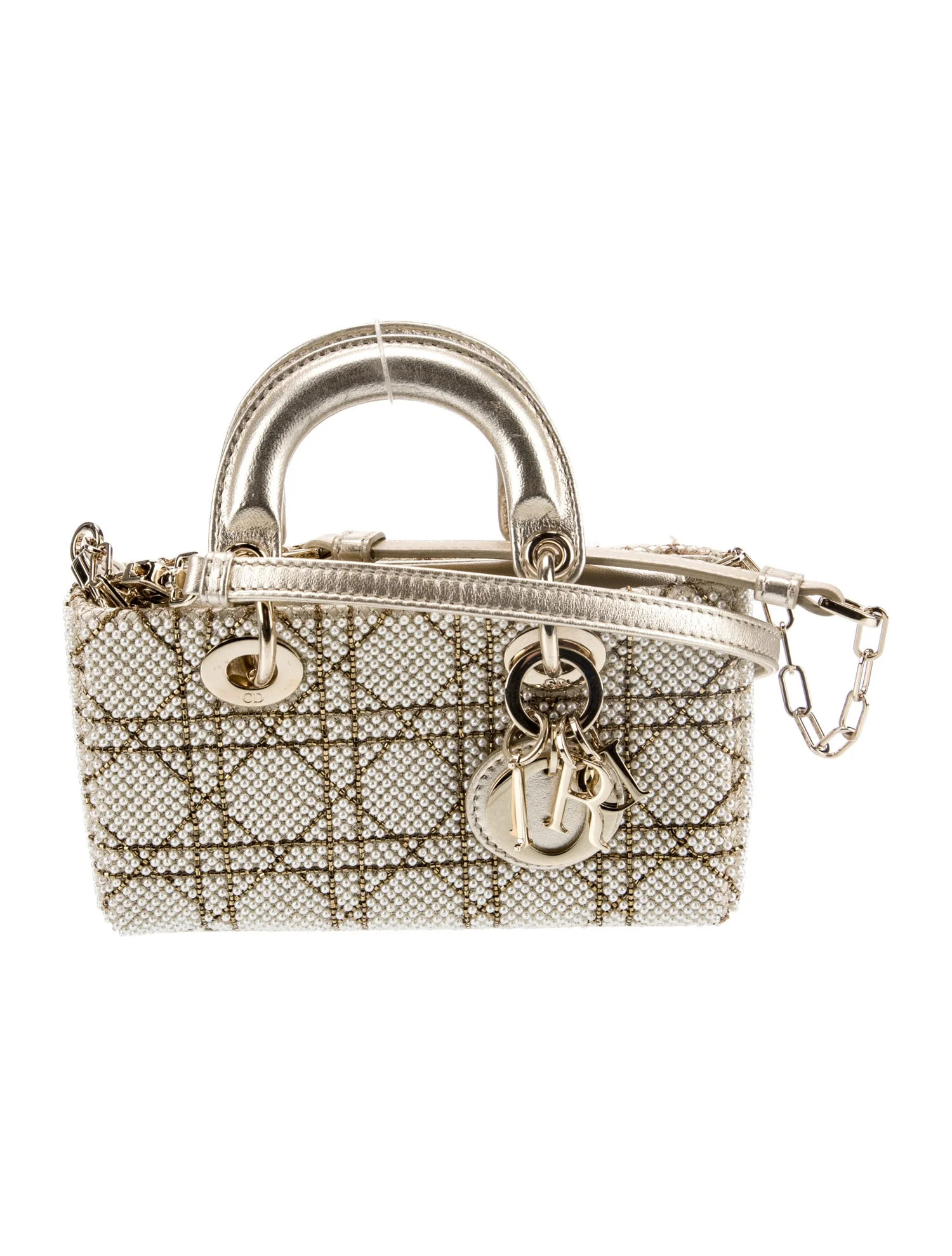 Leather Cannage Beaded Lady D-Joy Micro 2023 | The RealReal