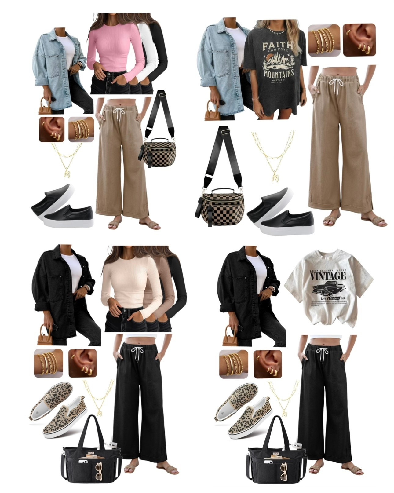Mom on the go outfits: sweatpants. Sweatpants can look stylish too! Try adding a structured top or a fun graphic and a few accessories for a put together, comfortable look. 

#LTKStyleTip #LTKFindsUnder50 #LTKFindsUnder100