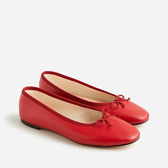 Zoe ballet flats in leather | J. Crew US