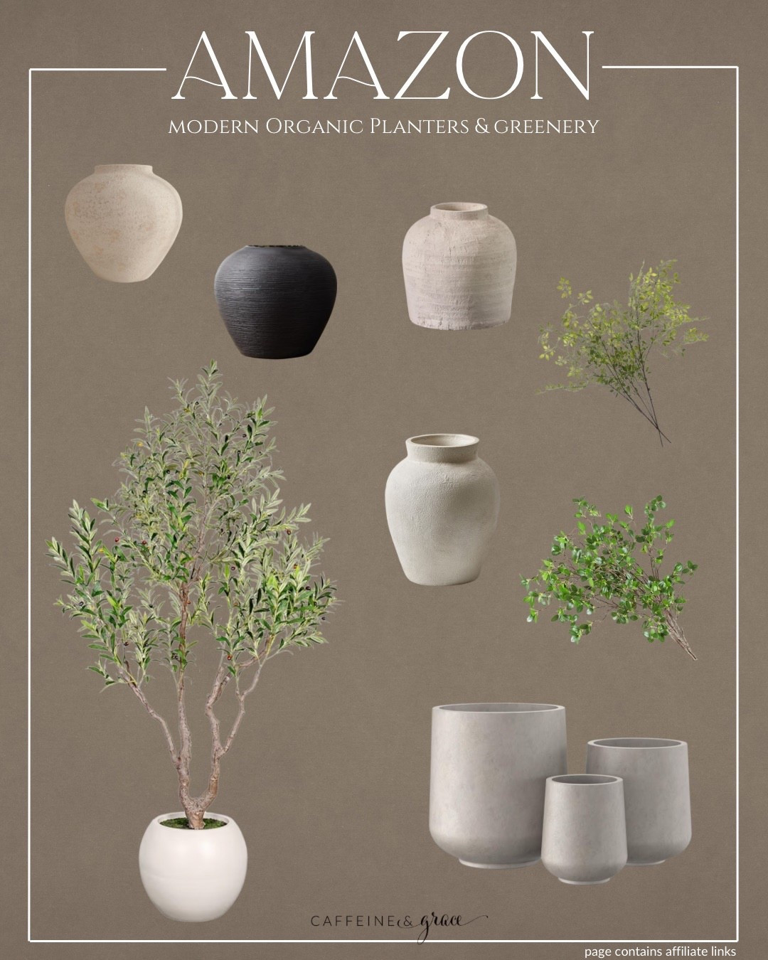 Modern organic decor finds from Amazon 🌿 Elevate your space with warm neutral planters, textured ceramic vases, and realistic faux greenery for that effortless, high-end look. These curated pieces are perfect for styling shelves, console tables, coffee tables, and entryways. If you love organic modern home decor with luxe-for-less vibes, you’ll love these timeless accents. Shop these products linked below! 

#LTKHome