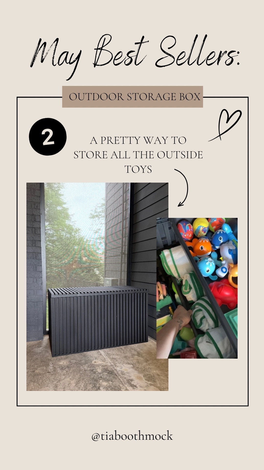 This deck box has been a game changer for summer! Keeps all the pool toys, towels, and outdoor essentials organized and out of sight 🙌

#LTKmomlife #LTKSeasonal #LTKHome